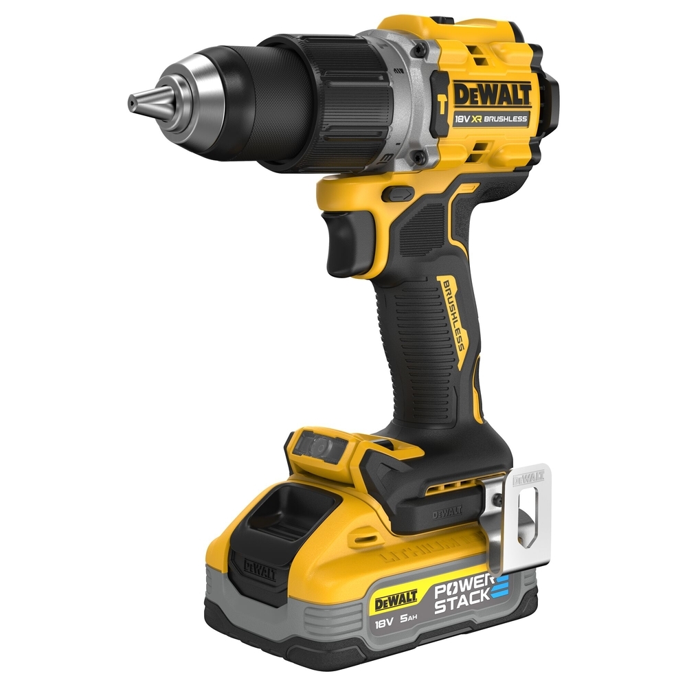 Perceuse-visseuse percussion compacte XR 18 V 5 Ah Li-ion Brushless POWERSTACK - DCD805H2T-QW - DEWALT