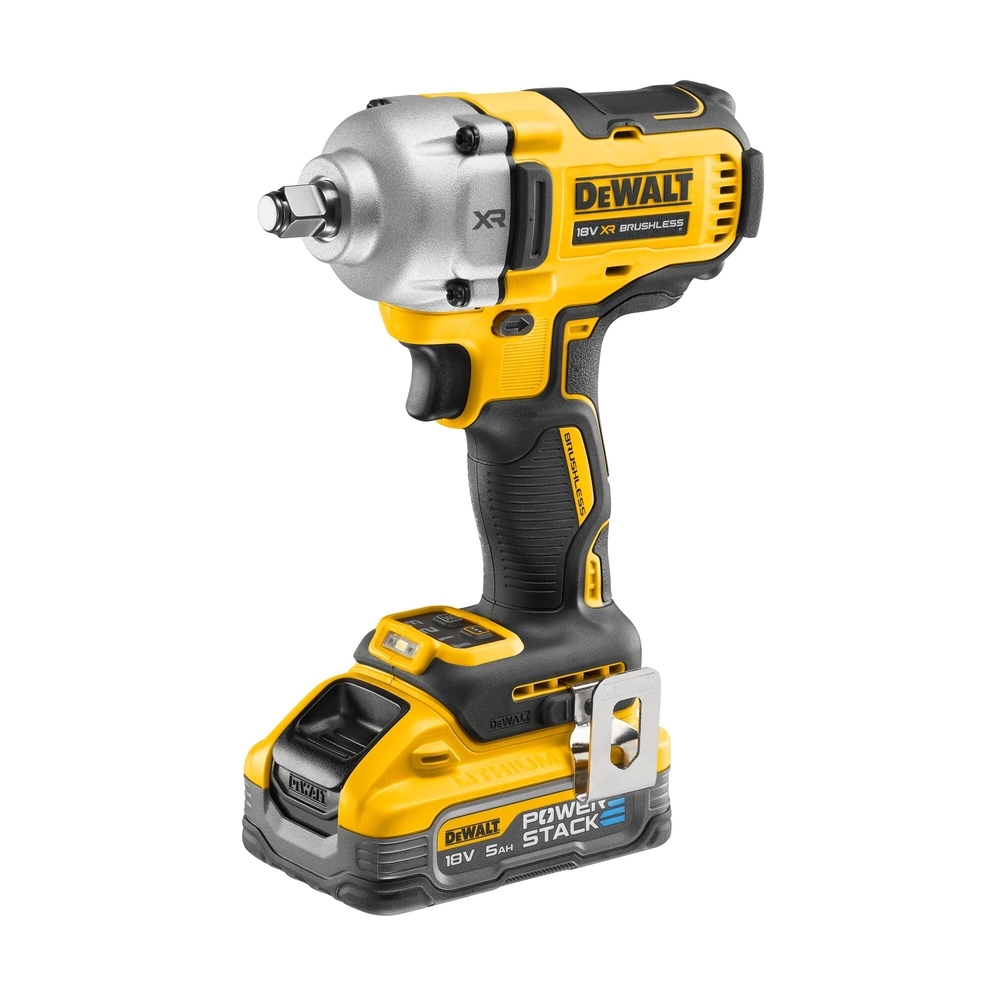 Boulonneuse 1/2‘’ XR 18 V 5 Ah Brushless 812 Nm - jonc de sécurité - POWERSTACK - DCF891H2T-QW - DEWALT