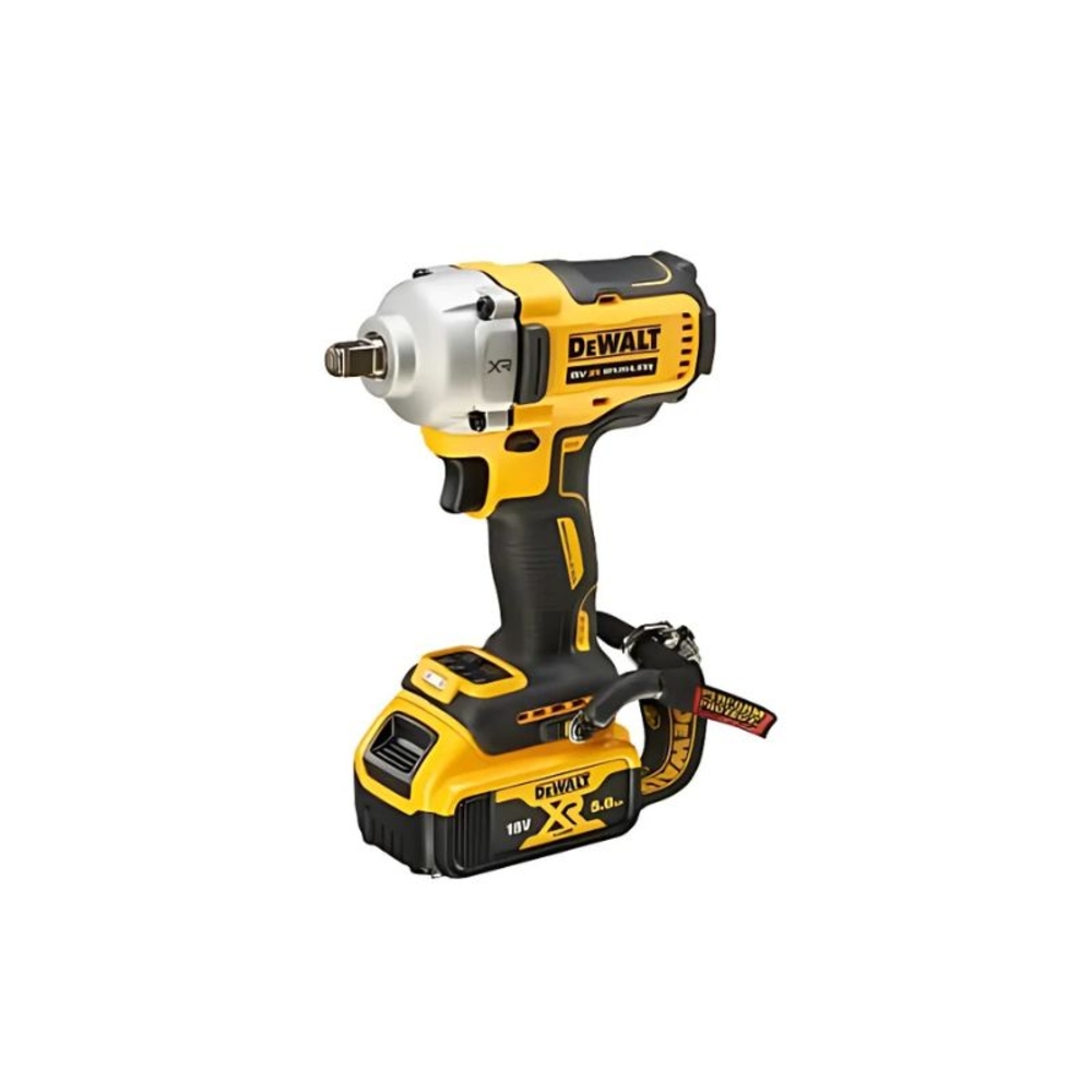 Boulonneuse 1/2‘’ XR 18V 5Ah 812 Nm - jonc de sécurité - lanière de sécurité - DCF891P2LRT-QW - DEWALT