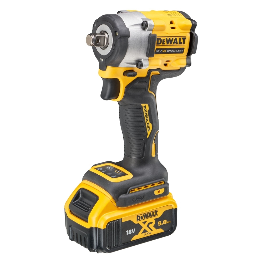 Boulonneuse 1/2'' compacte XR 18V 5Ah Li-Ion Brushless 406 Nm - jonc de sécurité - DCF921P2T-QW - DEWALT