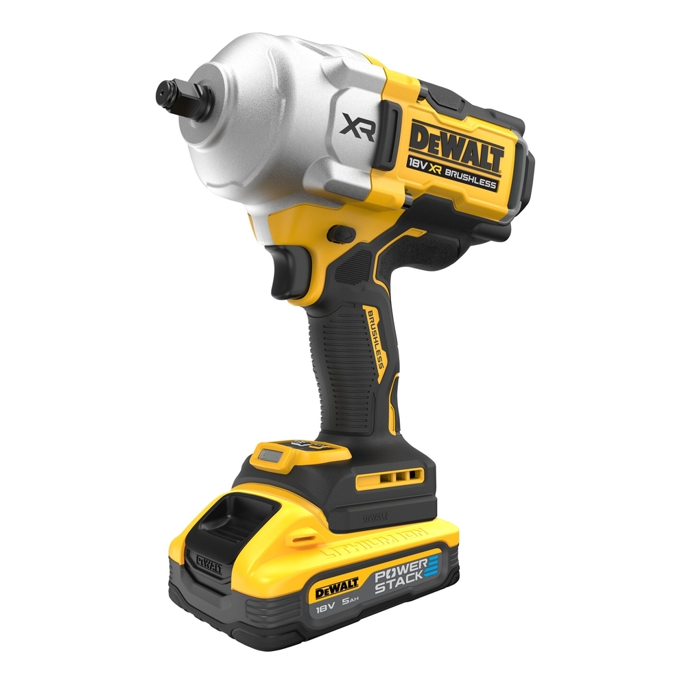 Boulonneuse ½” XR 18V 5Ah Li-Ion Brushless 1632Nm - Jonc de sécurité -POWERSTACK - DCF961H2T-QW - DEWALT