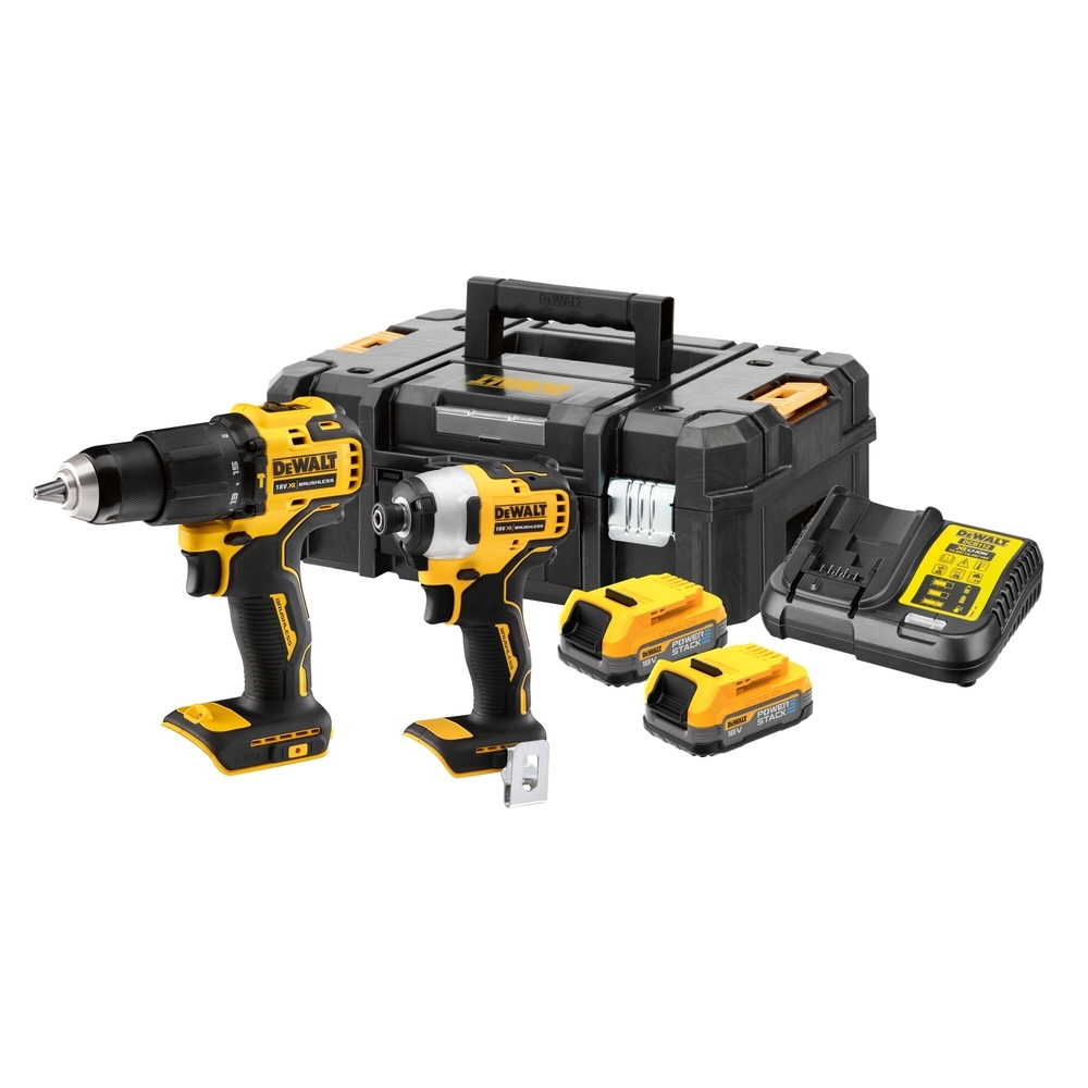 Kit 2 outils XR 18 V 1,7 Ah Li-Ion Brushless POWERSTACK - DCK2062E2T-QW - DEWALT