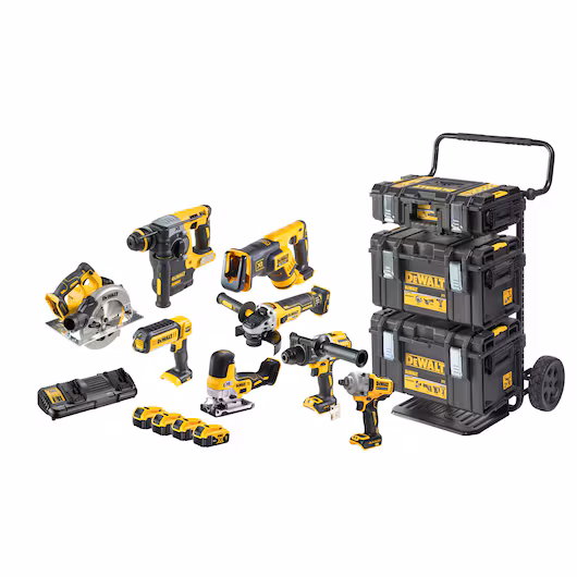 Kit 8 outils 18 V 5 Ah - DCD996/DCF887/DCL050/DCS570/DCG405/DCS367/DCH273/DCS355 - DCK853P4-QW - DEWALT