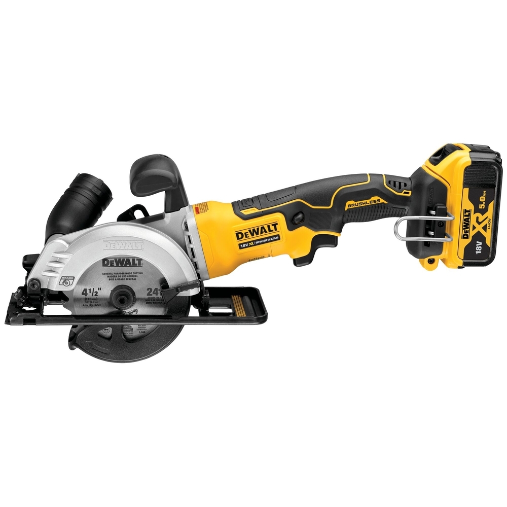 Scie circulaire XR 18 V 5 Ah Li-Ion Brushless 115 mm - DCS571P2-QW - DEWALT