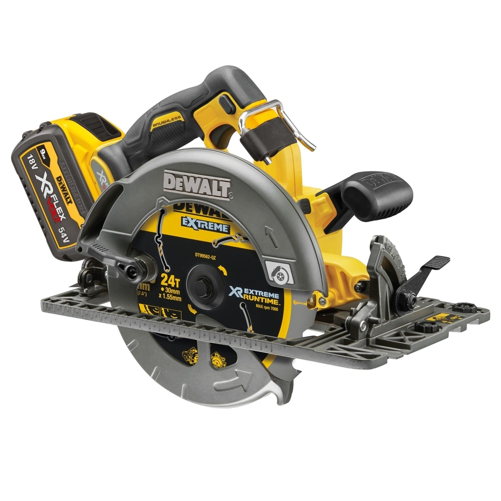 Scie circulaire XR FLEXVOLT 54V 3Ah Brushless 190mm - compatible rail de guidage - DCS579X2-QW - DEWALT