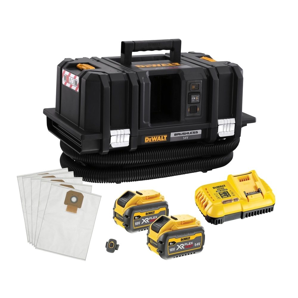Aspirateur TSTAK XR FLEXVOLT 54 V 2 Ah Brushless eau et poussière - classe M - DCV586MT2-QW - DEWALT