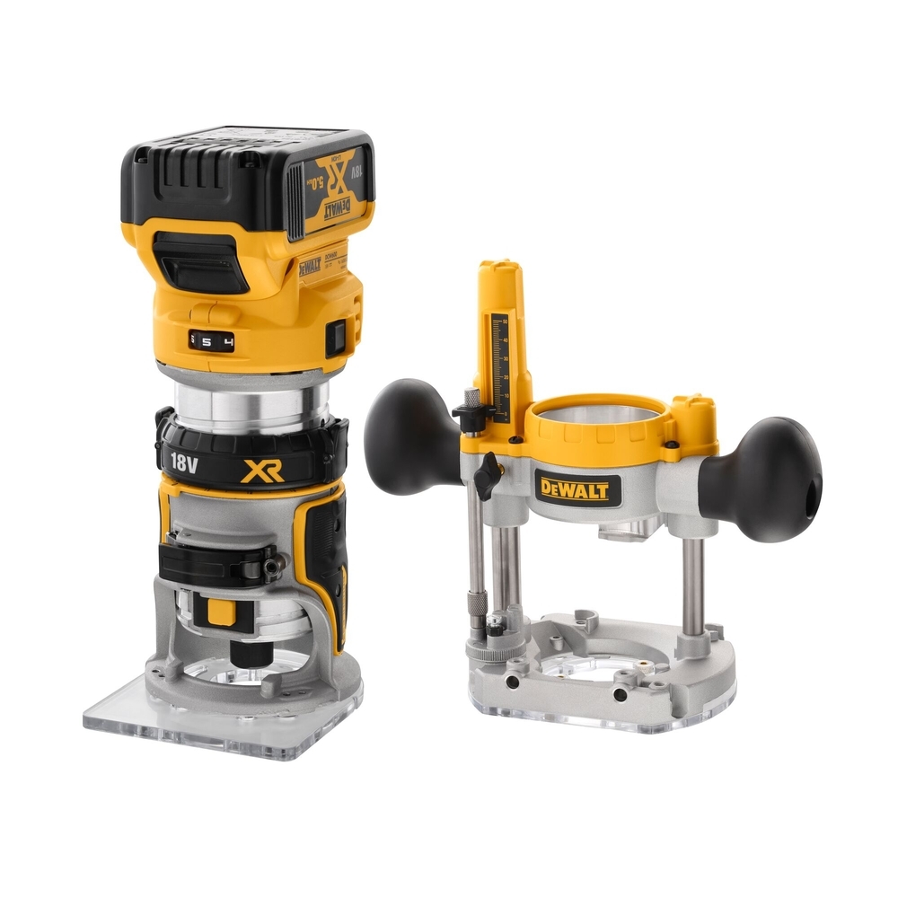 Affleureuse défonceuse XR 18 V 5 Ah Li-Ion Brushless 8 mm - DCW604P2-QW - DEWALT