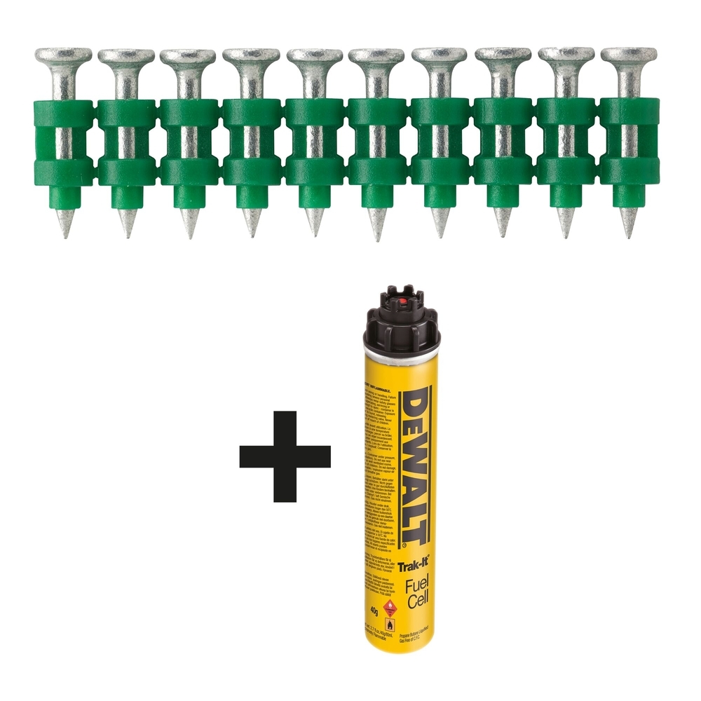 Pointes galvanisées béton standard pour cloueur C5 2,6x15 mm 700 + cartouche gaz - DDF6510015 - DEWALT