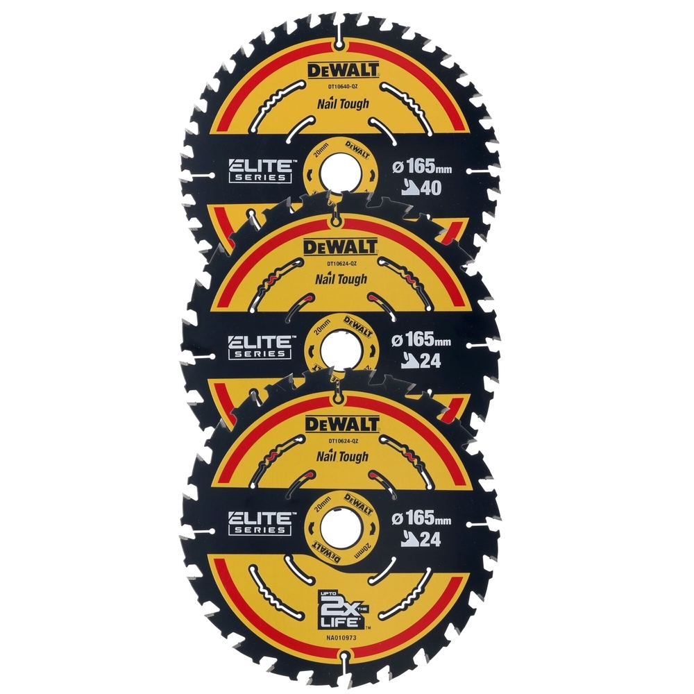 Lot de 3 lames de précision Extreme pour charpente (scie circulaire filaire) - DT10397-QZ - DEWALT