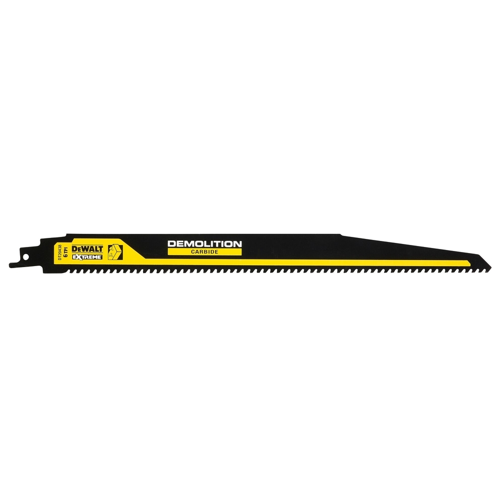 Lame de scie sabre carbure 305 mm pour le bois avec clous / 6TPI - DT20438-QZ - DEWALT