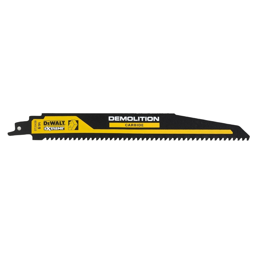 Lame de scie sabre carbure 230 mm pour le bois avec clous / 6TPI - DT20439-QZ - DEWALT