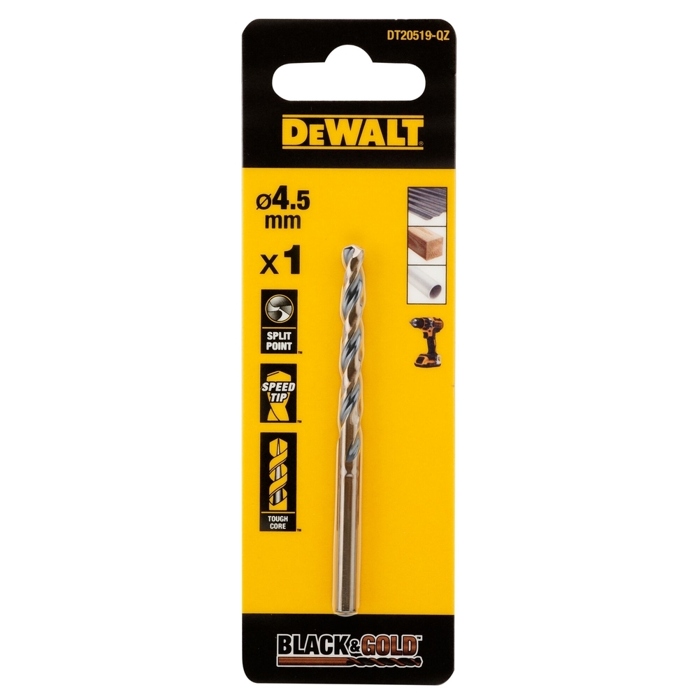 Foret HSS-G 4,5 x 47 x 80 mm - DT20519-QZ - DEWALT
