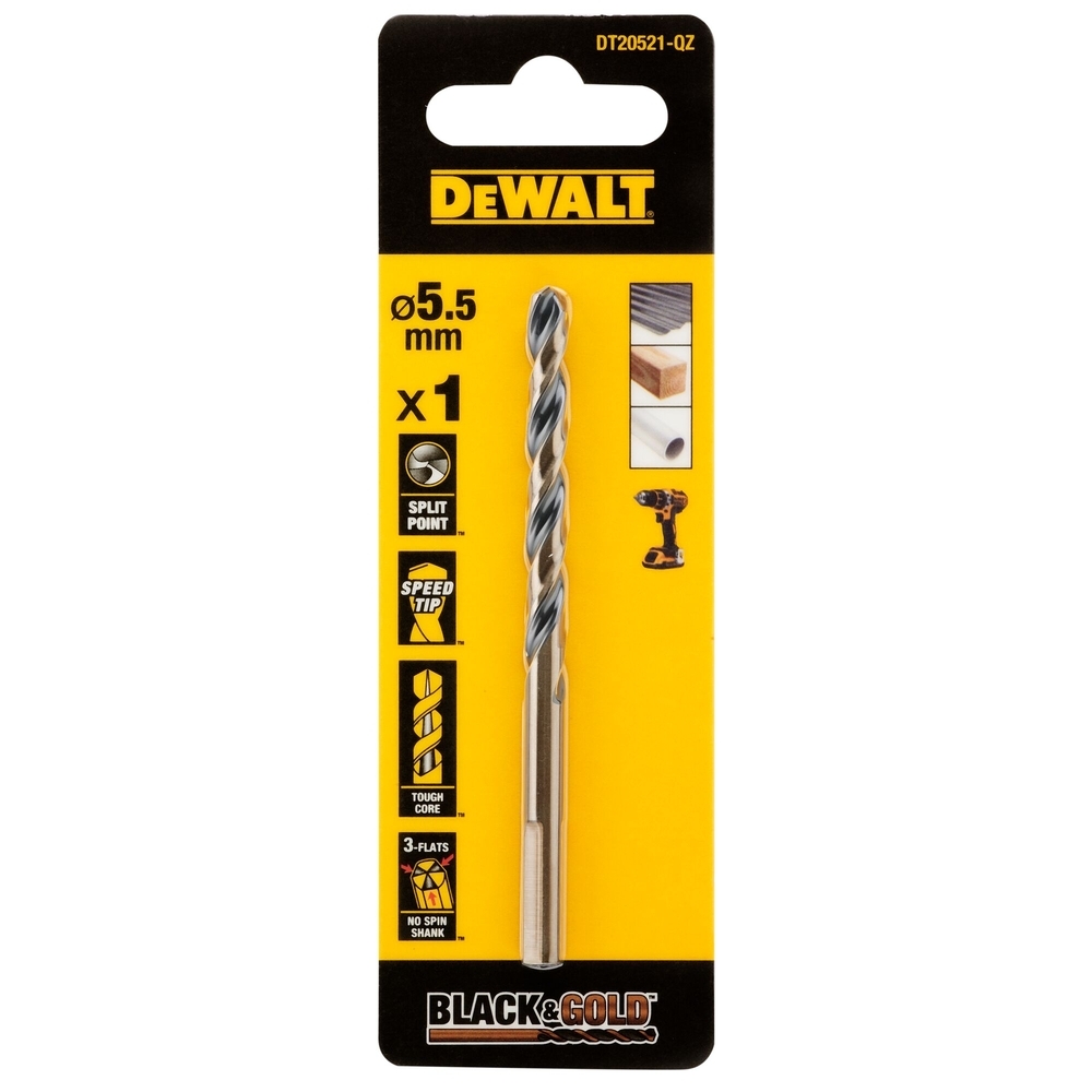 Foret HSS-G 5,5 x 57 x 93 mm - DT20521-QZ - DEWALT