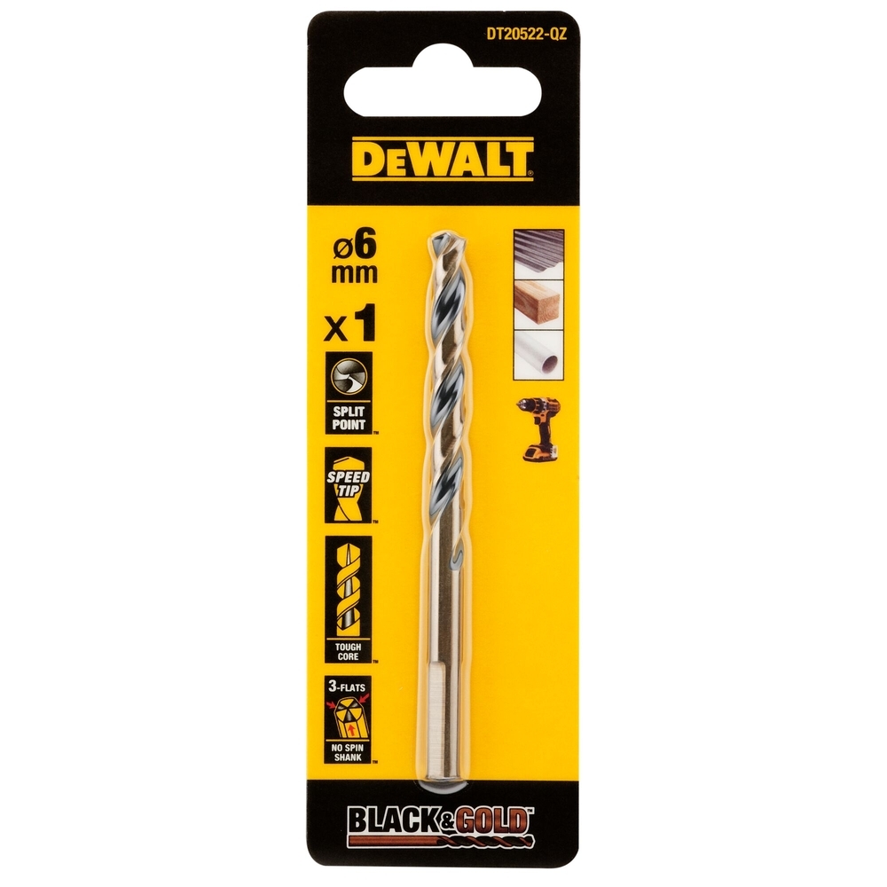 Foret HSS-G 6 x 57 x 93 mm - DT20522-QZ - DEWALT