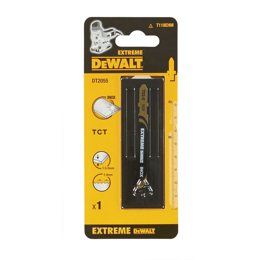 Lame scie sauteuse au carbure de tungstène profondeur de coupe < 5 mm attache T - DT2055-QZ - DEWALT
