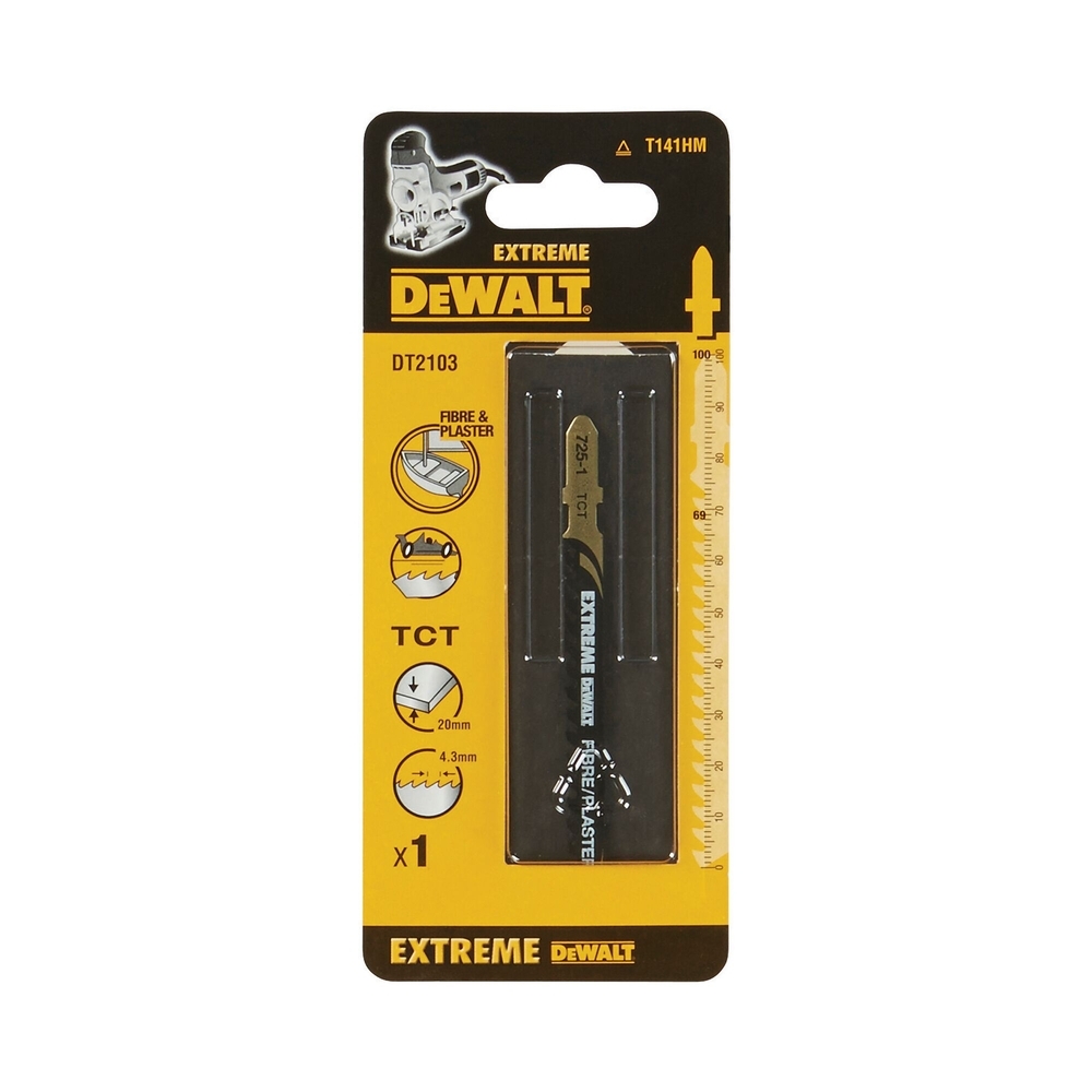 Lame pour scie sauteuse au carbure de tungstène profondeur de coupe < 20 mm - DT2103-QZ - DEWALT
