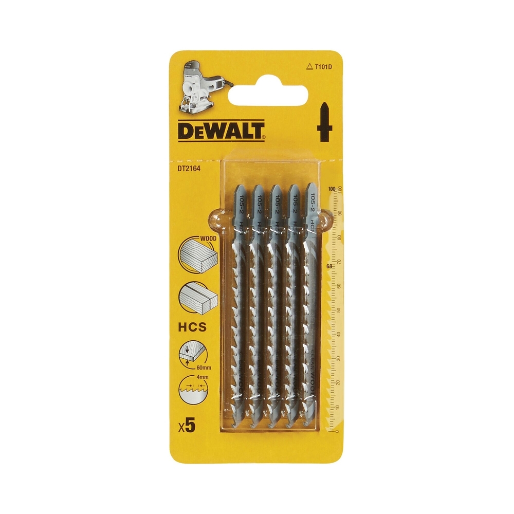 Lame de scie sauteuse bois HCS profondeur de coupe < 60 mm attache en T - DT2164-QZ - DEWALT
