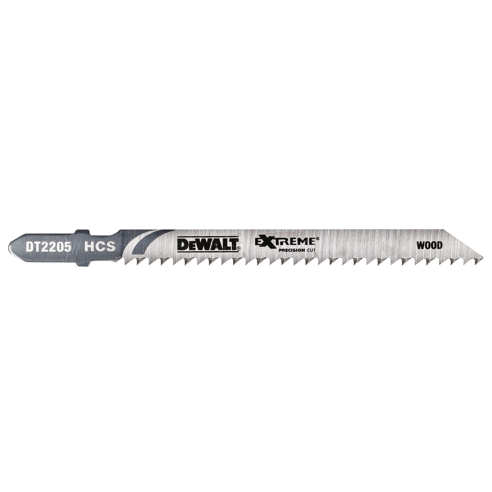 Lame scie sauteuse XPC denture rectifiée HCS profondeur de coupe <30mm attache T - DT2205-QZ - DEWALT