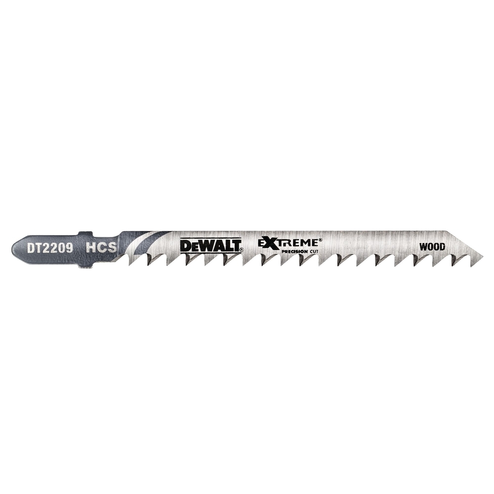 Lame scie sauteuse XPC denture rectifiée HCS profondeur de coupe <60mm attache T - DT2209-QZ - DEWALT