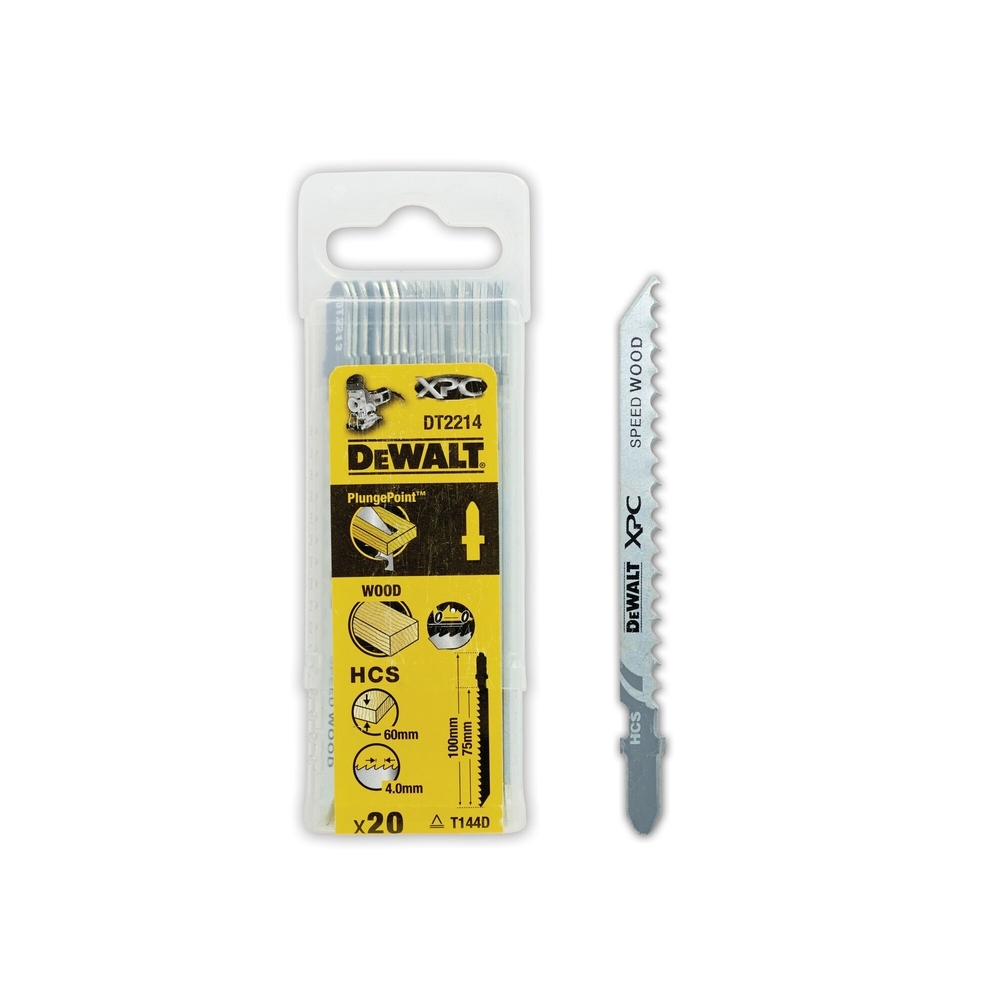 Lame scie sauteuse XPC denture fraisée HCS profondeur de coupe < 60 mm attache T - DT2214-QZ - DEWALT