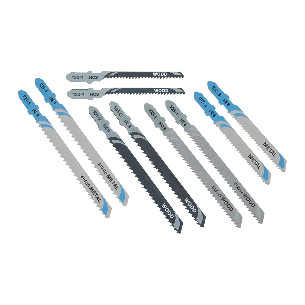 Coffret de 10 lames de scie sauteuse bois et métal attache en T - DT2294-QZ - DEWALT