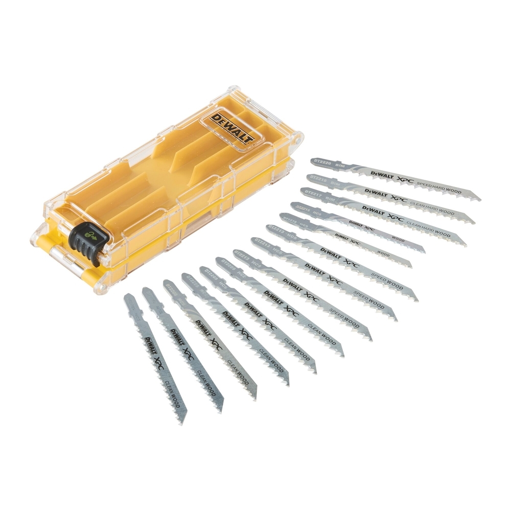Coffret plastique de 10 lames XPC HCS BiM pour bois + 1 boîte de rangement - DT2298-QZ - DEWALT