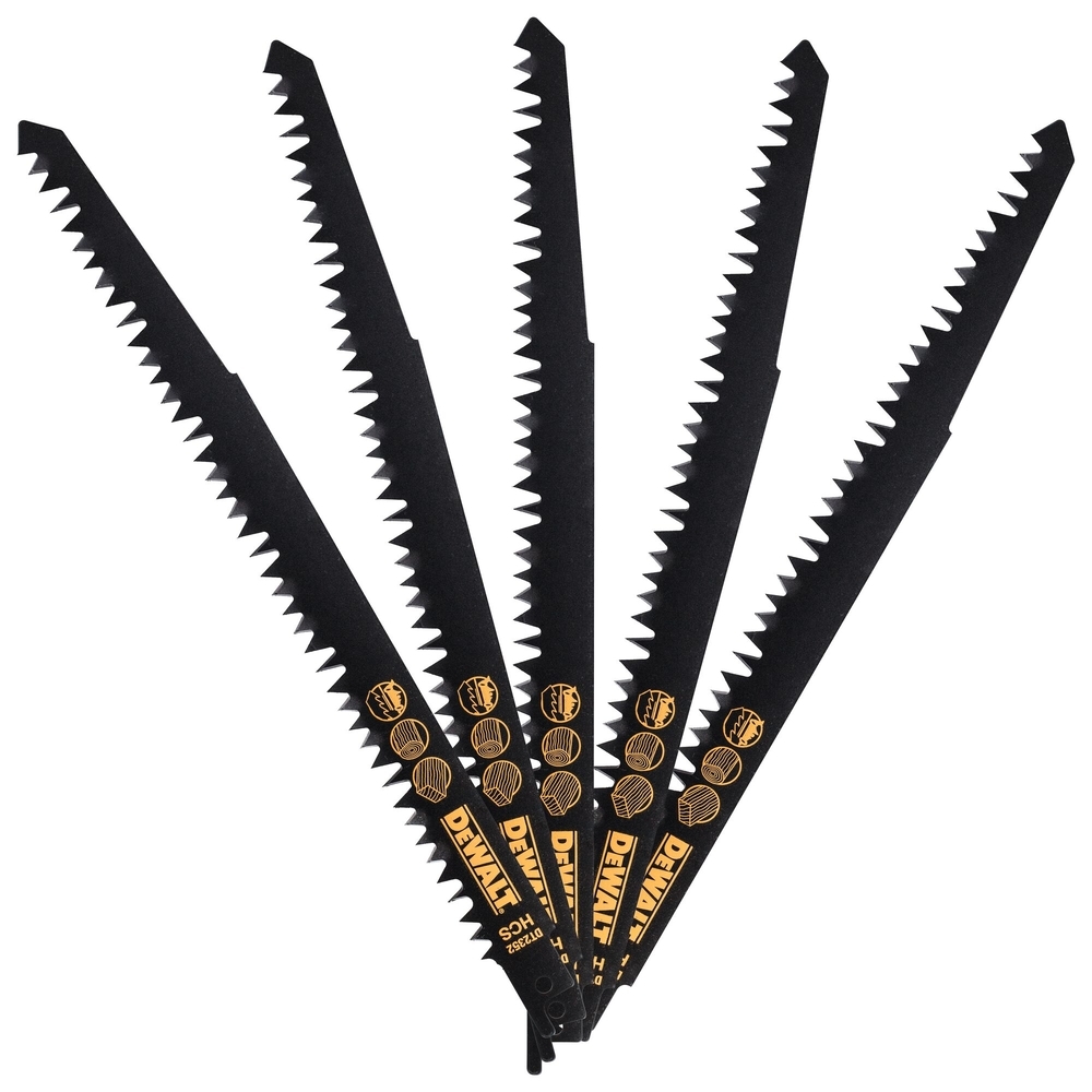 Lame de scie sabre HCS pour la coupe du bois 240 mm - coupe rapide et grossière - DT2352-QZ - DEWALT