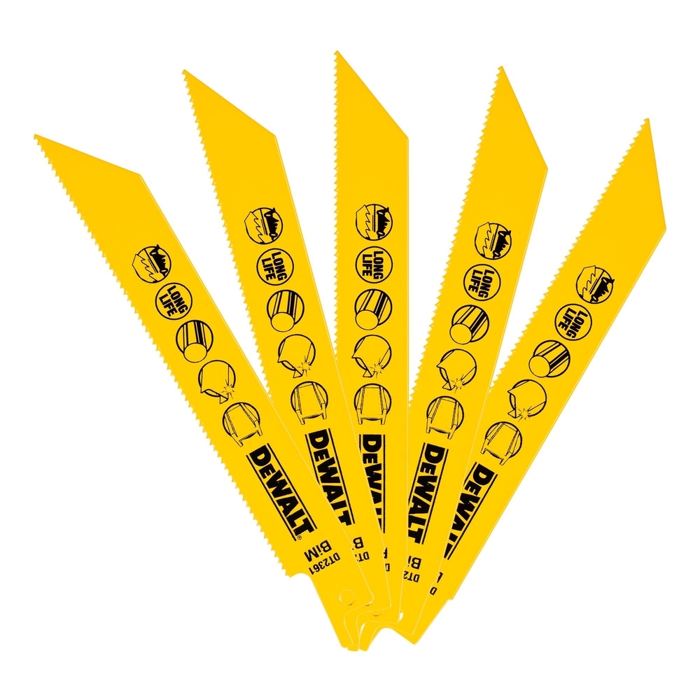 Lame de scie sabre BiM pour la coupe du métal 152 mm profondeur < 8 mm / 18 TPI - DT2361-QZ - DEWALT