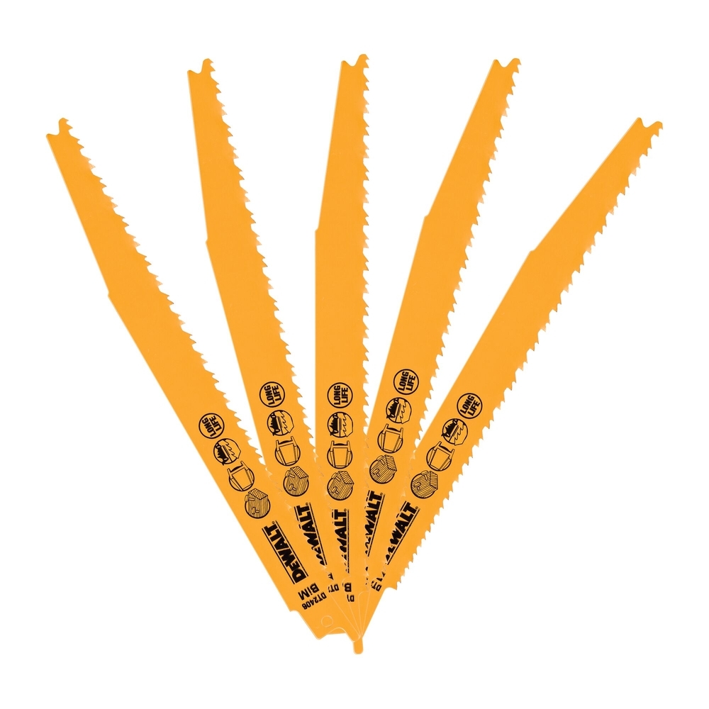 Lame de scie sabre HCS Progressor pour la coupe du métal 203 mm - DT2406-QZ - DEWALT