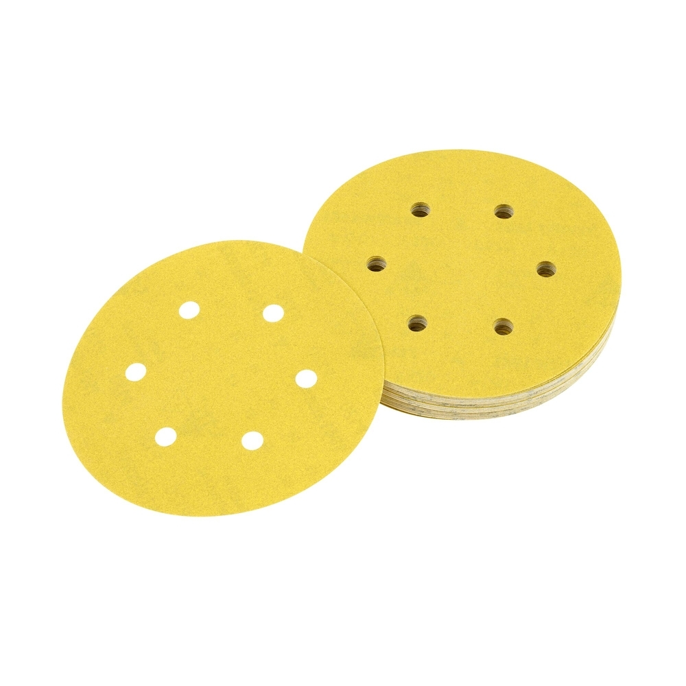 Disque abrasif velcro ponceuses excentriques grain 60 - 6 perforations ø 150 mm - DT3122-QZ - DEWALT