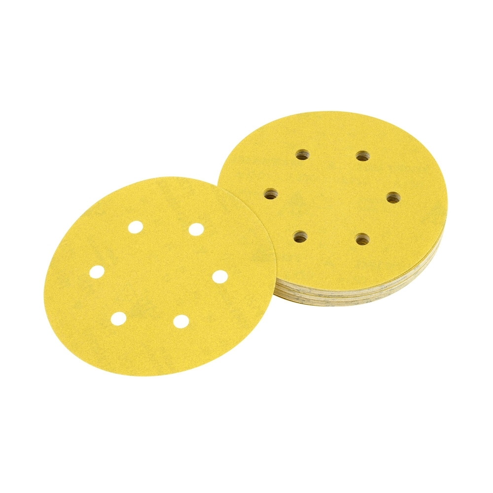 Disque abrasif velcro ponceuses excentriques grain 80 - 6 perforations ø 150 mm - DT3123-QZ - DEWALT