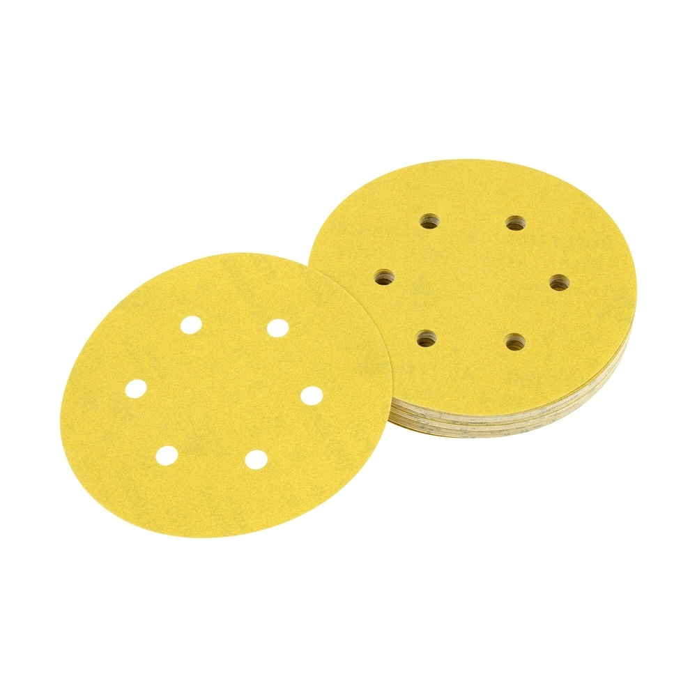 Disque abrasif velcro ponceuses excentriques grain 320 - 6 perforations ø 150 mm - DT3138-QZ - DEWALT
