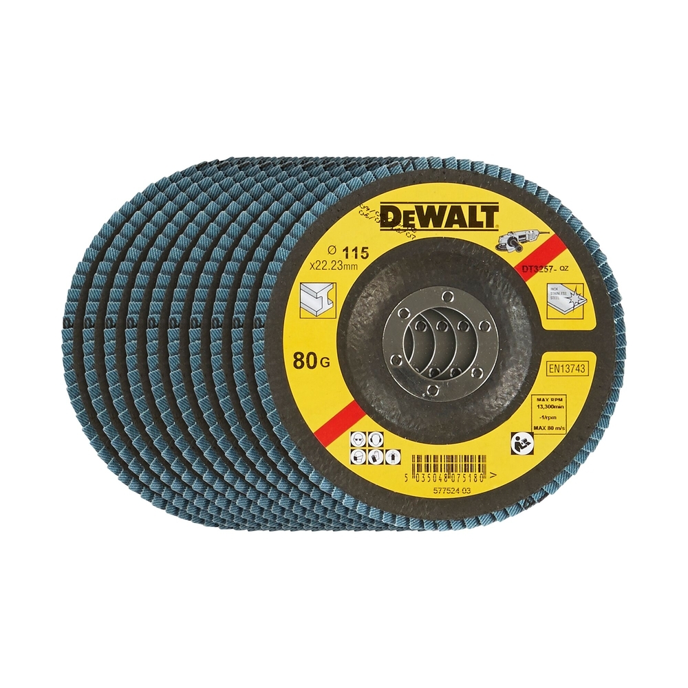 Disque à lamelles grain 80 ø 115 mm - DT3257-QZ - DEWALT