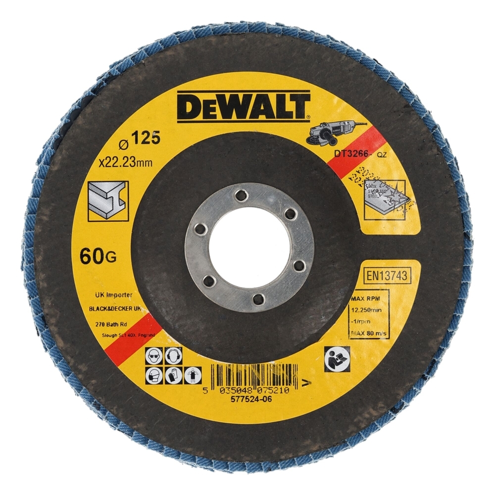 Disque à lamelles type 29 - grain 60 ø 125 mm - DT3266-QZ - DEWALT