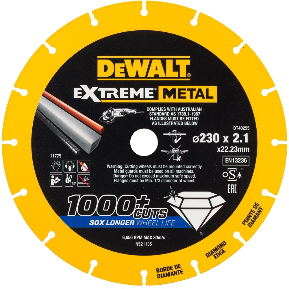 Disque Extreme métal 230 x 22,23 x 1,5 mm - DT40255-QZ - DEWALT
