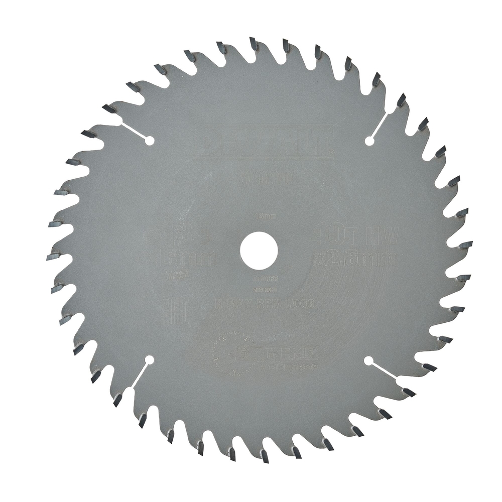 Lame de scie circulaire 184 x 16mm, 40 dents, ATB/coupe fine, angle d'attaque 10 - DT4063-QZ - DEWALT