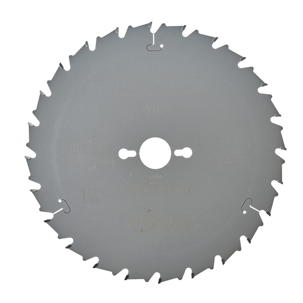 Lame de scie radiale 250 x 30,4mm, 24 dents, angle d'attaque 10, épaisseur 1,8mm - DT4202-QZ - DEWALT