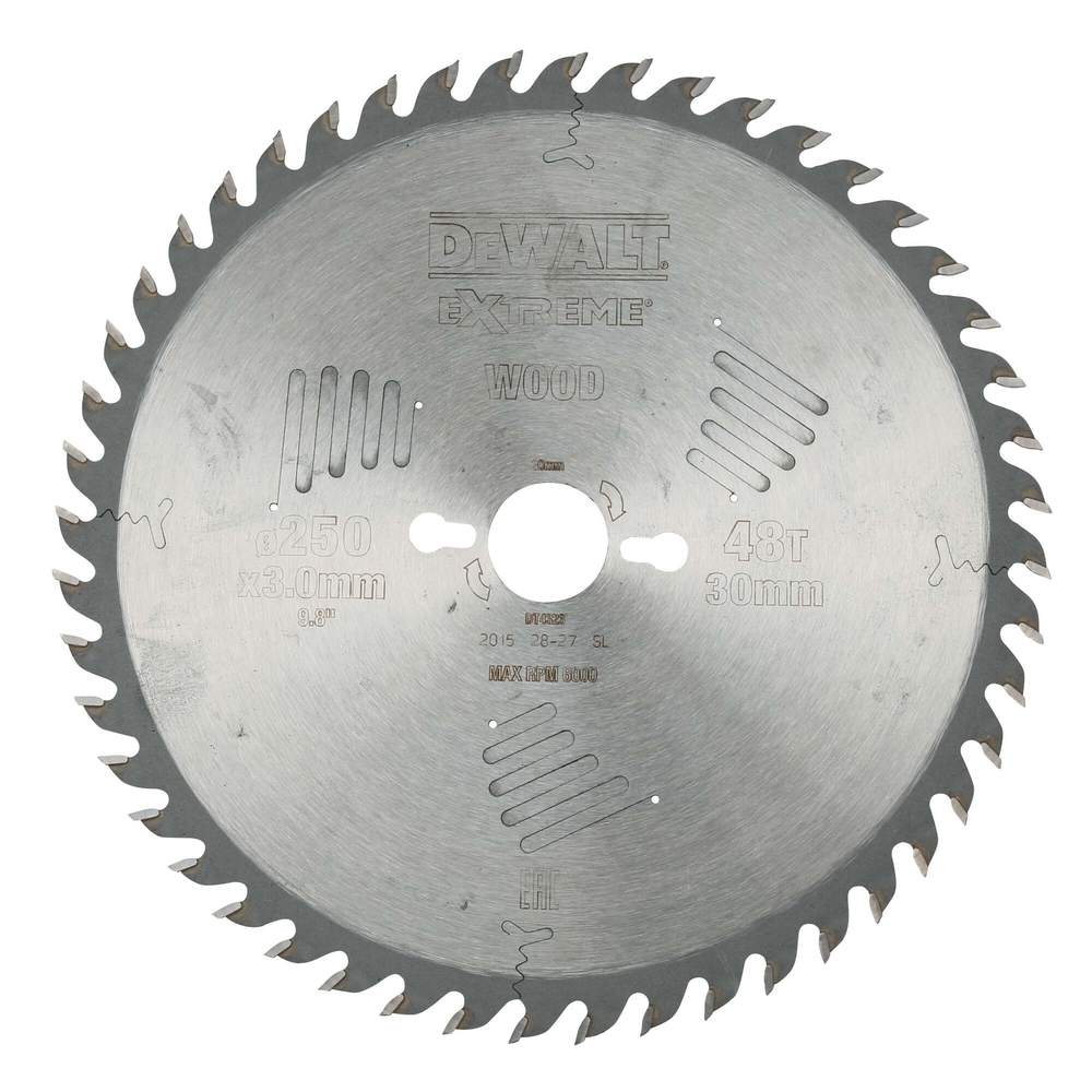 Lame de scie circulaire stationnaire Extreme Workshop 250 x 30 mm, 48 dents - DT4323-QZ - DEWALT