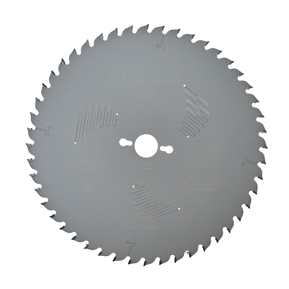 Lame de scie circulaire stationnaire Extreme Workshop 315 x 30 mm, 60 dents - DT4332-QZ - DEWALT
