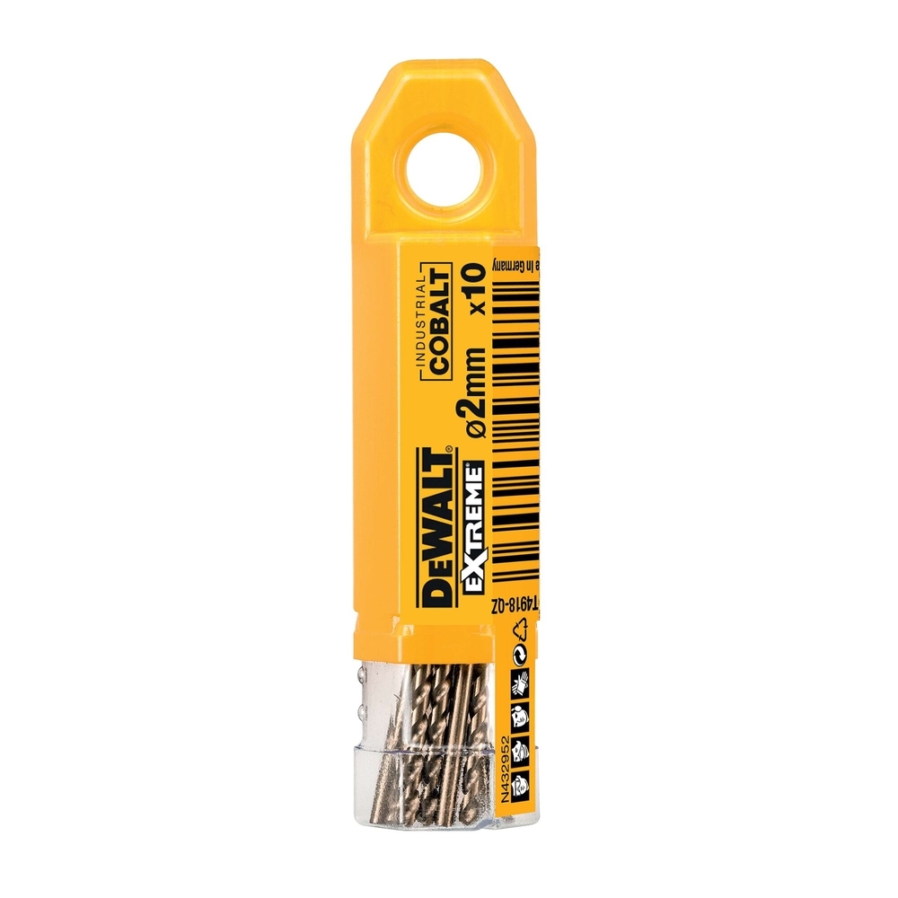 Foret métal HSS-CO Extreme 10 pièces 2 x 24 x 49 mm - DT4918-QZ - DEWALT