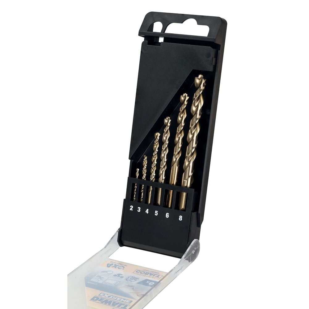 Coffret plastique de 6 forets métal Extreme Cobalt HSS-CO long: 24-72 mm - DT4956-QZ - DEWALT