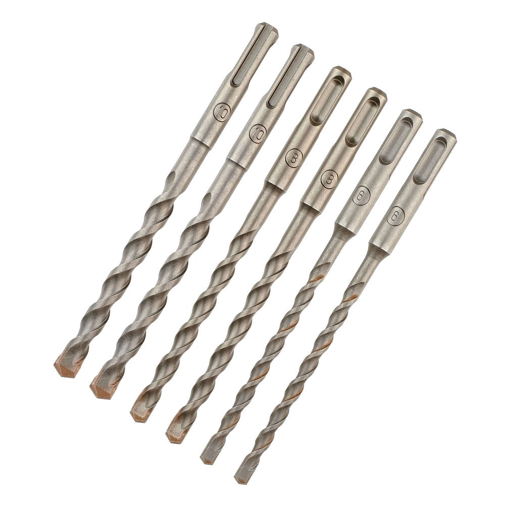 Pack de 6 forets SDS-Plus Ø : 6 mm (x2), 8 mm (x2), 10 mm (x2) - DT60302-QZ - DEWALT