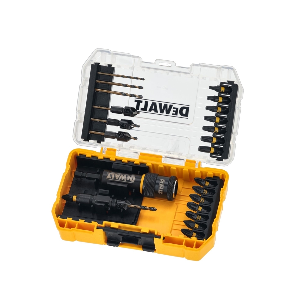 Coffret ToughCase Tourn&Visse 1 adaptateur + 8 mèches + 15 embouts 25 mm - DT70779T-QZ - DEWALT