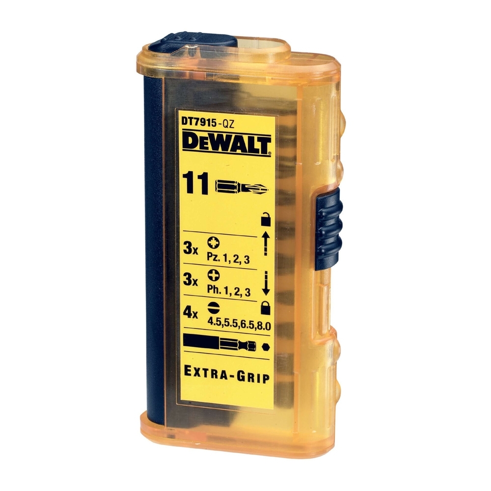 Coffret de vissage 11 pièces avec embouts + porte-embouts magnétique - DT7915-QZ - DEWALT