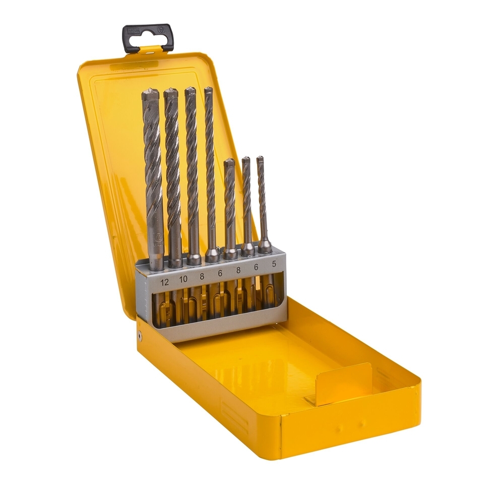 Coffret de 7 forets SDS-Plus carbure XLR diamètre : 5, 6 (x2), 8 (x2), 10, 12 mm - DT8976-QZ - DEWALT