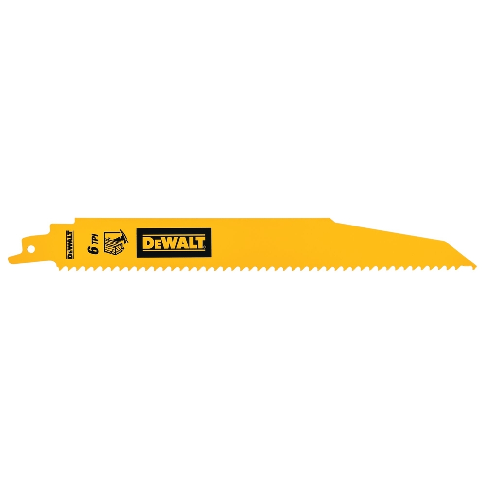 Lame de scie sabre démolition pour le bois 228 mm / 6TPI - DT90381-QZ - DEWALT