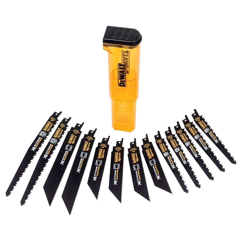 Coffret de 13 lames de scie sabre XR Runtime pour la coupe du bois et du métal - DT99550-QZ - DEWALT