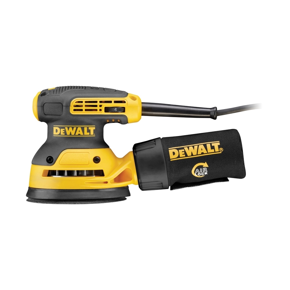 Ponceuse excentrique 280 W 125 mm - sac à poussière + adaptateur aspirateur - DWE6423-QS - DEWALT