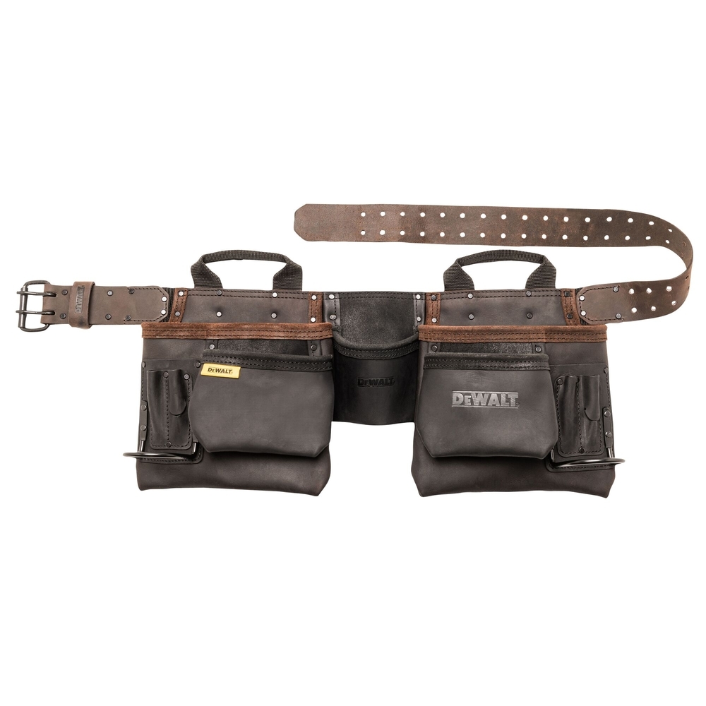 Ceinture cuir porte-outils renforcée – 11 poches  - DWST50112-1 - DEWALT