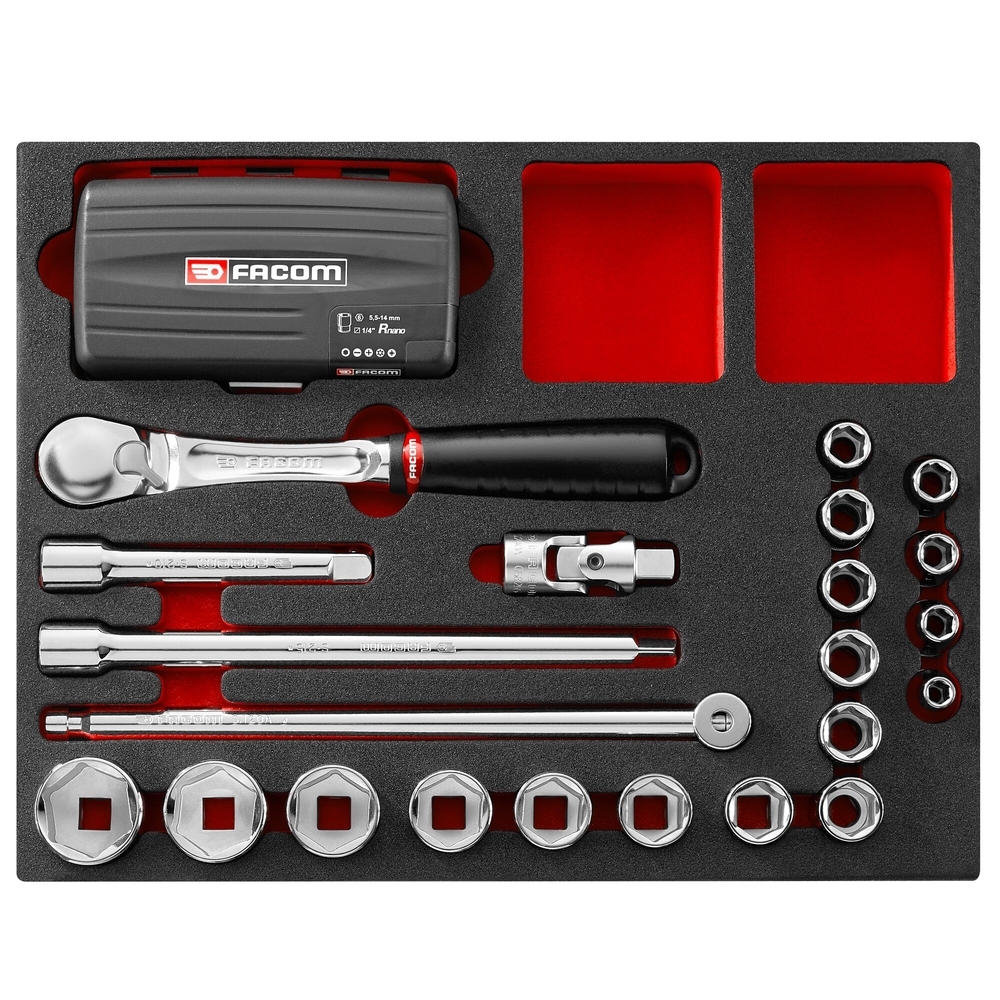 Module MATRIX cliquet douilles 6 pans 1/4
